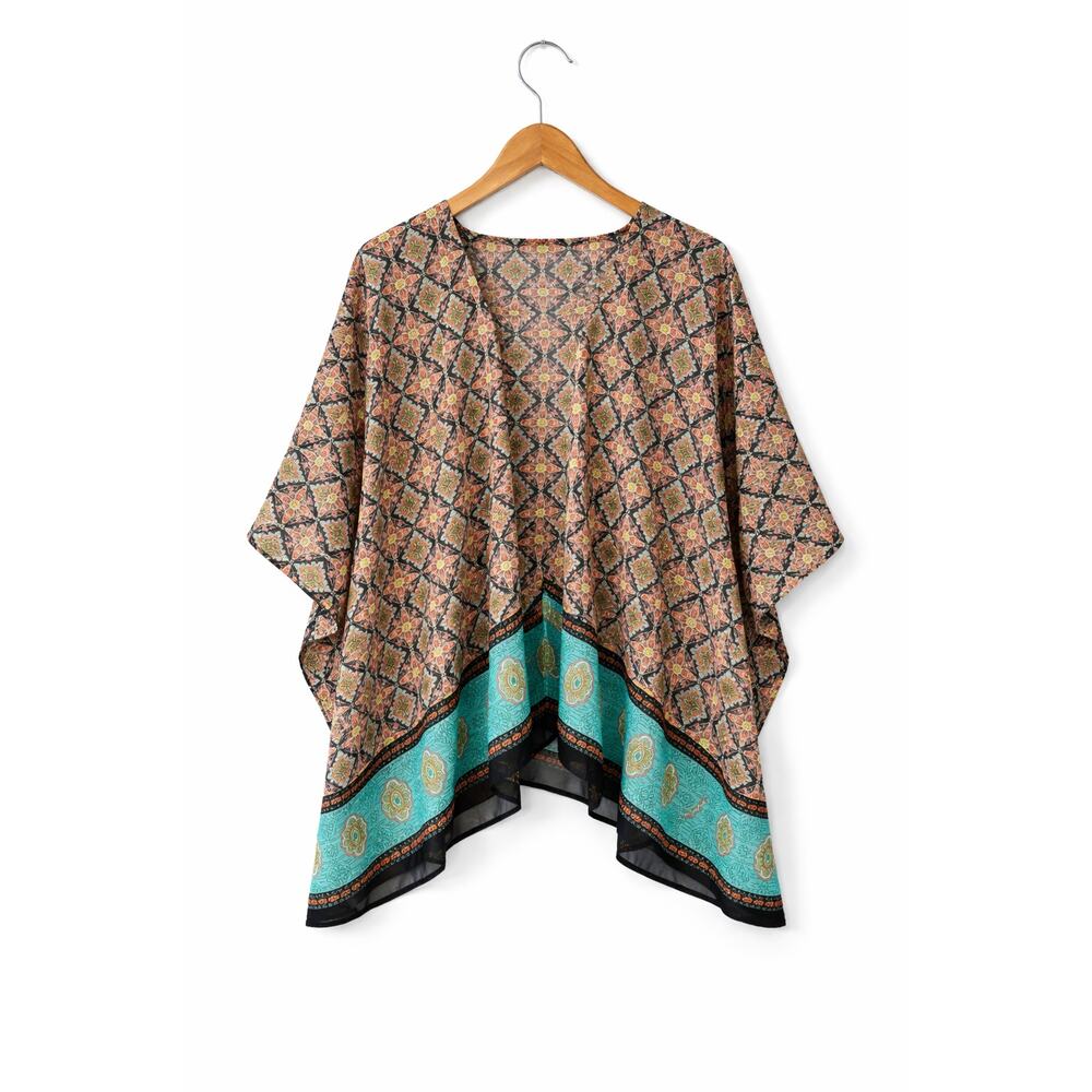Boho Kimono Kaftan Women Open Front Lightweight Beach Cover Up Festival Top - Picture 2 of 6